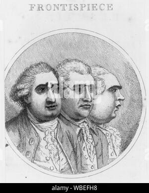 Frontispice [Fox, Burke, et au nord, la tête-et-épaules portrait, faisant face à droite, dans un ovale] Abstract/moyenne : 1 : impression gravure. Banque D'Images