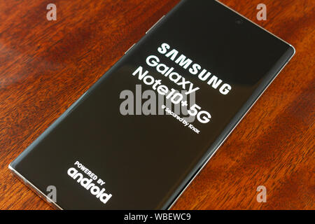 Nouveau Samsung Galaxy Note 10 5g démarrage Banque D'Images