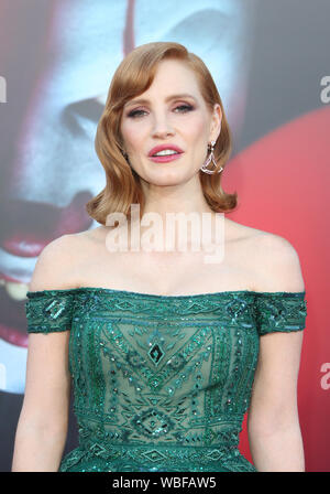 Westwood, ca. Août 26, 2019. Jessica Chastain, à première de Warner Bros Pictures' 'Il' Chapitre deux du Regency Village Theatre à Westwood, en Californie le 26 août 2019. Credit : Faye Sadou/media/Alamy Punch Live News Banque D'Images