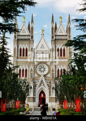 Beijing, Beijing, Chine. Août 27, 2019. Beijing, Chine du nord-est de l'Église une église catholique située à no33 xishuku street, Dongcheng District, Beijing.Ouvert en 1703, il était une fois la cathédrale de l'évêque du diocèse catholique de Pékin, et est l'une des plus grandes et des plus anciennes églises de Beijing. Crédit : SIPA Asie/ZUMA/Alamy Fil Live News Banque D'Images