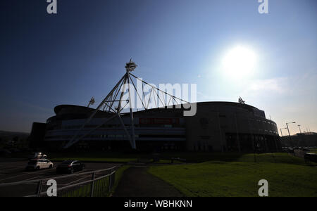 Une vue extérieure à l'Université de Bolton Stadium, Bolton. Banque D'Images