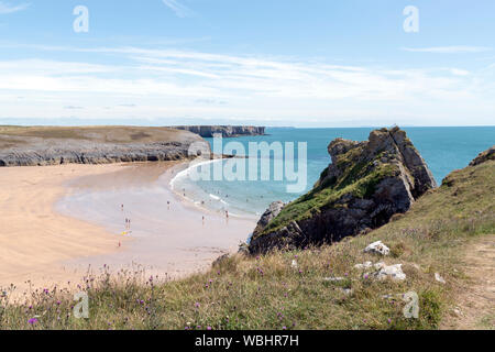 Broadhaven Beach, Bosherston, Pembroke, au Pays de Galles Banque D'Images