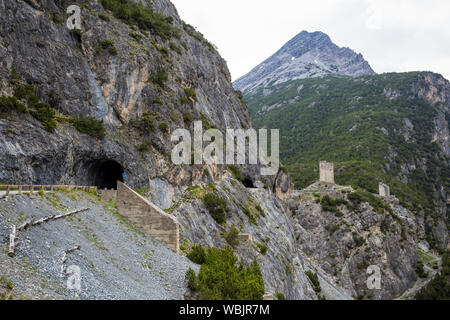 Tours de Fraele (Torri di Fraele), Valdidentro, au nord, de la Valteline Lombardie, Italie Banque D'Images