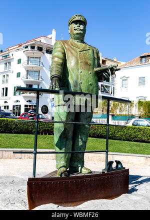 Statue du Roi Carlos Ier de Portugal, Cascais. Banque D'Images