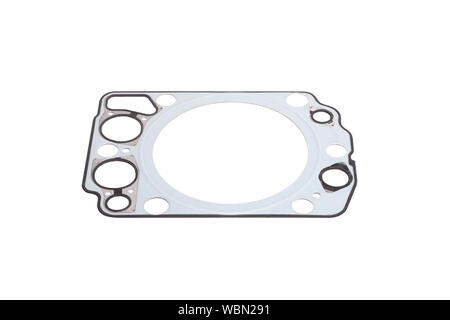 Voiture métal joint avec joints toriques en caoutchouc isolé sur fond blanc Banque D'Images