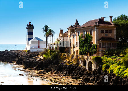 Santa Marta Museum et phare, Cascais, Portugal. Banque D'Images