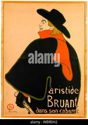 Henri de Toulouse Lautrec, Aristide Bruant dans son cabaret, affiche, 1893 Banque D'Images