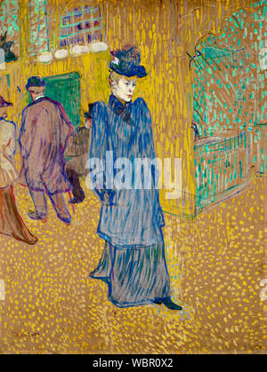 Henri de Toulouse Lautrec, Jane Avril laissant le Moulin Rouge, portrait, 1893 Banque D'Images