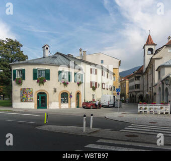 Paysage urbain de la ville médiévale de Hall in Tirol, Autriche Banque D'Images