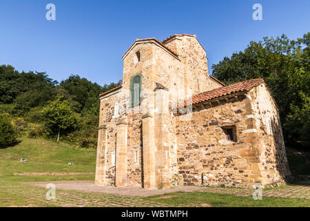 Oviedo, Espagne. L'église de San Miguel de Lillo, un Catholique temple pré-romane dans les Asturies. Un site du patrimoine mondial depuis 1998 Banque D'Images