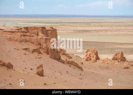 Le Flaming Cliffs site est une région du désert de Gobi dans l'Ömnögovi Province de la Mongolie, dans lequel d'importants fossiles ont été faites. La zone Banque D'Images