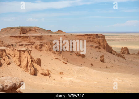 Le Flaming Cliffs site est une région du désert de Gobi dans l'Ömnögovi Province de la Mongolie, dans lequel d'importants fossiles ont été faites. La zone Banque D'Images