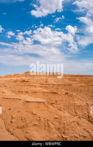 Le Flaming Cliffs site est une région du désert de Gobi dans l'Ömnögovi Province de la Mongolie, dans lequel d'importants fossiles ont été faites. La zone Banque D'Images