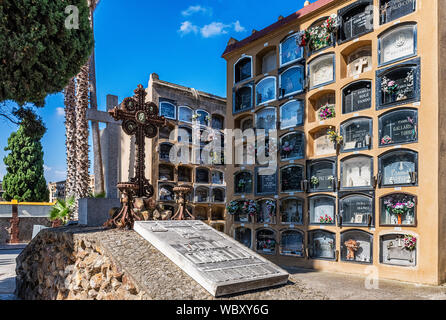 Cementeri Les Corts, Barcelone, Catalogne, Espagne. Banque D'Images