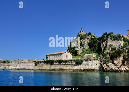 L'église St Georges, la vieille forteresse, la ville de Corfou, Corfou, Corfou,grèce,Îles Ioniennes Banque D'Images