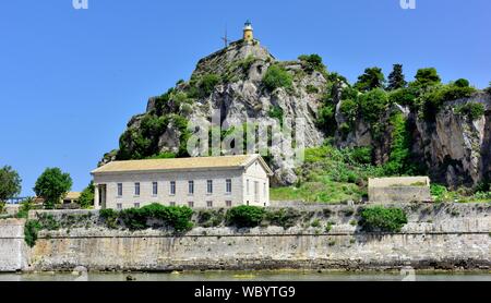 L'église St Georges, la vieille forteresse, la ville de Corfou, Corfou, Corfou,grèce,Îles Ioniennes Banque D'Images