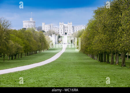 Le Château de Windsor et la Longue Marche Banque D'Images