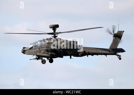 Army Air Corps au cours de l'Apache AH1 types rôle final demo de 2019 à elle est la maison mère à Wattisham. Banque D'Images