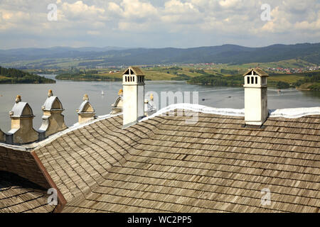 Château - Château de Dunajec Niedzica Niedzica proche. Pologne Banque D'Images