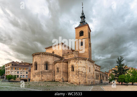 San Millan Church à Ségovie, Castille et Leon, Espagne Banque D'Images