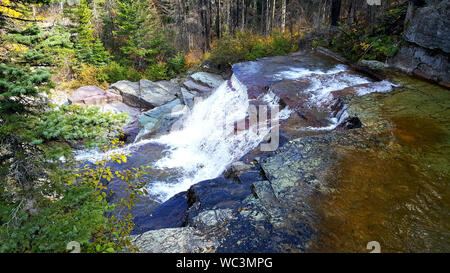 Les belles étapes du bas des chutes Virginia, dans le parc national des Glaciers Banque D'Images