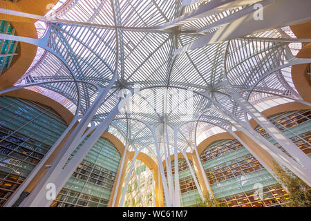 Toronto, Canada, 2019 Juillet-26 : Brookfield Place, Allen Lambert Galleria de passage, un atrium conçu par l'architecte espagnol Santiago Calatrava qui conn Banque D'Images