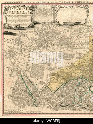 Jean-Baptiste B. D'Anville, Carte générale de la Tartarie chinoise et des Rojaumes de Coree et de Iapan. c 1732, date de publication 1749. Lieu Bibliothèque Nationale de France Banque D'Images