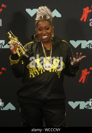 26 août 2019, Newark, New York, USA : l'artiste hip hop Missy Elliott assiste à l'atténuation de MTV 2019 Salle de presse tenue au Prudential Center. (Crédit Image : © ZUMA/Kaszerman Nancy fil) Banque D'Images