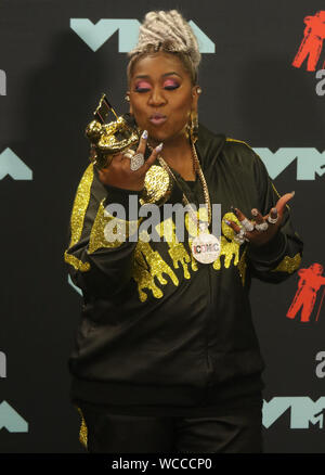 26 août 2019, Newark, New York, USA : l'artiste hip hop Missy Elliott assiste à l'atténuation de MTV 2019 Salle de presse tenue au Prudential Center. (Crédit Image : © ZUMA/Kaszerman Nancy fil) Banque D'Images
