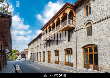 Shaki, Azerbaïdjan 24 août 2019 Rue de la vieille ville Banque D'Images