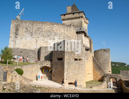 Castelnaud, Dordogne, France - 7 septembre 2018 : Château de Castelnaud, forteresse médiévale à Castelnaud-la-Chapelle, Dordogne, Aquitaine, France Banque D'Images