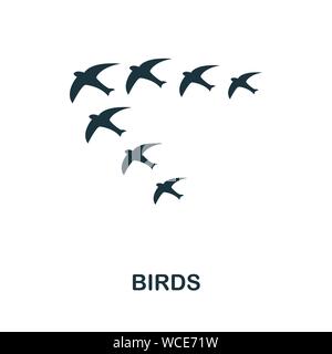 Icône vecteur oiseaux symbole. Signe de la création d'icônes oiseaux collection. Pourvus d''une télévision et d'ordinateur pour l'icône oiseaux mobile Illustration de Vecteur