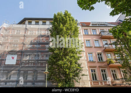 Rénovation d'un ancien immeuble résidentiel à Berlin Prenzlauer Berg, BERLIN, ALLEMAGNE Banque D'Images