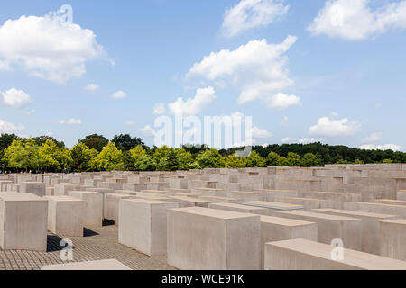 Mémorial pour les Juifs tués de l'Europe, l'Holocaust Memorial, Berlin, Allemagne Banque D'Images