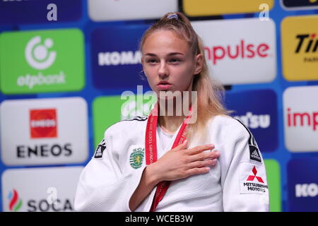 Daria Bilodid Champion d'Ukraine au cours de la Championnat du monde de judo 2019 Tokyo Women's 48kg Catégorie remise de médaille au Nippon Budokan à Tokyo, Japon le 25 août 2019. Credit : Hitoshi Mochizuki/AFLO/Alamy Live News Banque D'Images