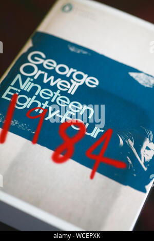 George Orwell, 1984 Couverture du livre. Banque D'Images