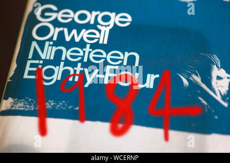 George Orwell, 1984 Couverture du livre. Banque D'Images