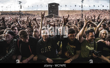 Copenhague, Danemark. Juin 21st, 2019. Heavy metal fans enthousiastes et festivaliers assistent à une autre édition du festival metal populaires Copenhell à Copenhague. (Photo crédit : Gonzales Photo - Nikolaj Bransholm). Banque D'Images