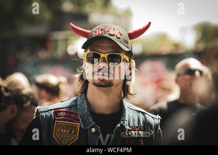 Copenhague, Danemark. 20, juin 2019. Heavy metal fans enthousiastes et festivaliers assistent à une autre édition du festival metal populaires Copenhell à Copenhague. (Photo crédit : Gonzales Photo - Nikolaj Bransholm). Banque D'Images