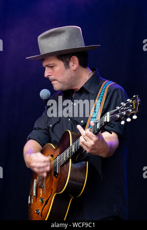 Trondheim, Norvège. 16 août, 2019. La chanteuse sud-africaine et auteur-compositeur Gregory Alan Isakov effectue un concert live au cours de la Norwegian music festival 2019 Pstereo à Trondheim. (Photo crédit : Gonzales Photo - Tor Atle Kleven). Banque D'Images