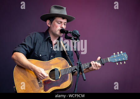 Trondheim, Norvège. 16 août, 2019. La chanteuse sud-africaine et auteur-compositeur Gregory Alan Isakov effectue un concert live au cours de la Norwegian music festival 2019 Pstereo à Trondheim. (Photo crédit : Gonzales Photo - Tor Atle Kleven). Banque D'Images