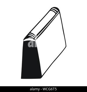 Icône Livre noir et blanc isolé sur fond blanc Illustration de Vecteur