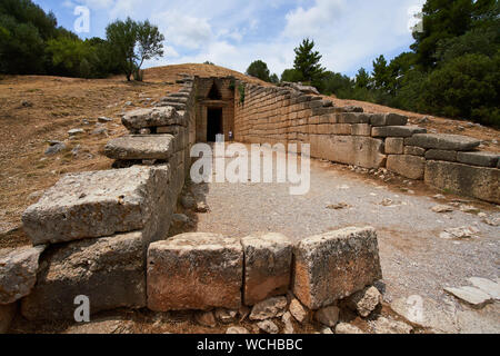 Trasury d'Atrée ou tombeau d'Agamemnon à Mycènes en Grèce Banque D'Images