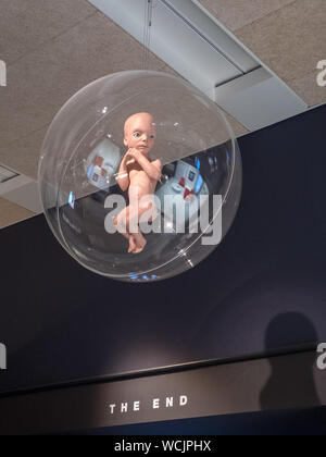 Bébé de 2001 L'Odyssée de l'espace, Stanley Kubrick, l'exposition, Design Museum, Londres UK Banque D'Images