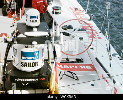 Le bateau espagnol Mapfre à Cape Town, Afrique du Sud. 15 novembre 2014 - Cape Town, Afrique du Sud, Abu Dhabi Ocean Racing Banque D'Images