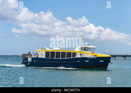 Fort-De-France, Martinique, France - 12 août 2019 : en bateau navette aller à Fort de France, Martinique, Antilles Banque D'Images