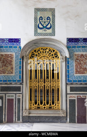 L'intérieur de l'incroyable et magnifique palais de Topkapi à Istanbul, Turquie Banque D'Images