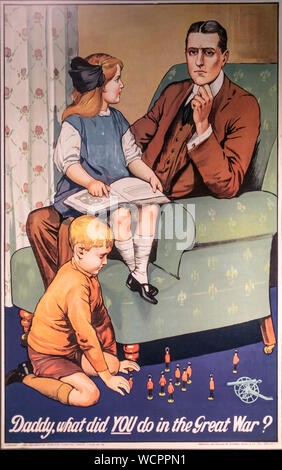 Daddy Qu'avez-VOUS fait pendant la Grande Guerre ? affiche Banque D'Images