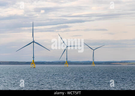 L'éolien offshore européen Centre de déploiement, Aberdeen Bay Wind Farm de, MV Hrossey NorthLink Ferries ferry, Aberdeen, Écosse, Royaume-Uni Banque D'Images