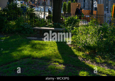 Au cours de l'été, Toronto, transforme en une multitude de parcs verdoyants. La ville a beaucoup de verdure et de détente. Banque D'Images